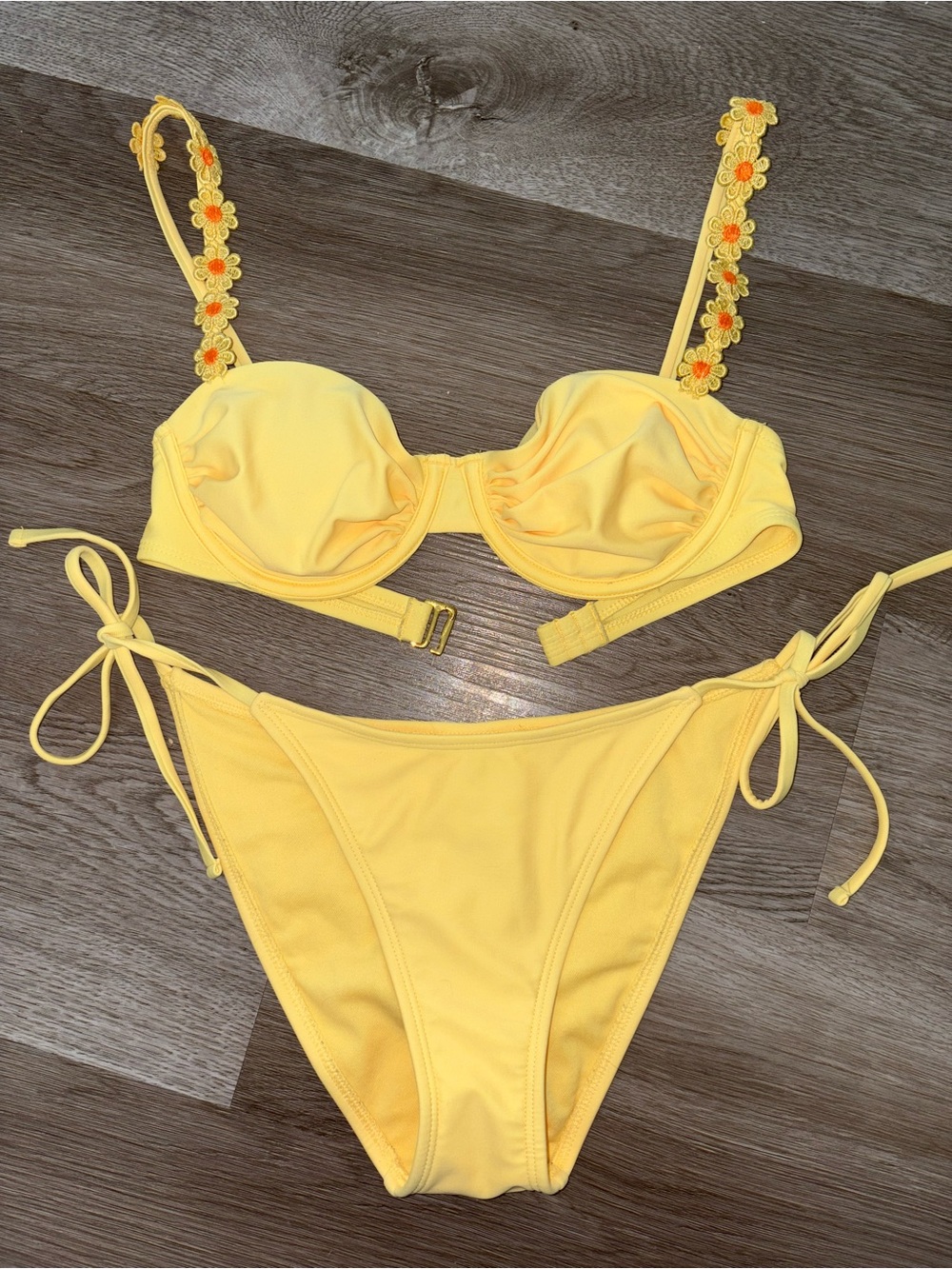 wild fable Yellow Molded Cup Bikini Top